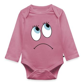 eyes - Organic Longsleeve Baby Bodysuit - mauve - Front
