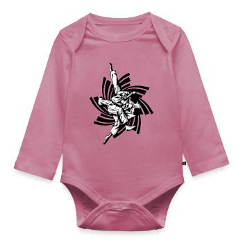 Judo-Griff - Baby Bio-Langarm-Body - Mauve - Vorne