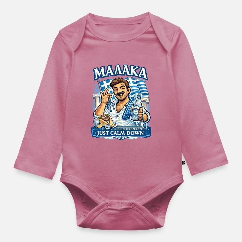 Malaka - Body Bébé bio manches longues - mauve