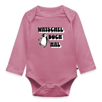 Watschel doch mal - Baby Bio-Langarm-Body - Mauve - Vorne