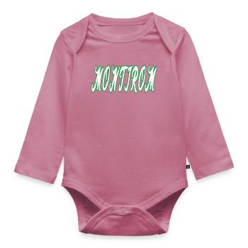 Montirom text - Baby Bio-Langarm-Body - Mauve - Vorne