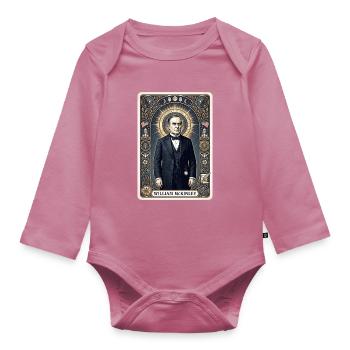 William McKinley Tarotkarte - Baby Bio-Langarm-Body - Mauve - Vorne
