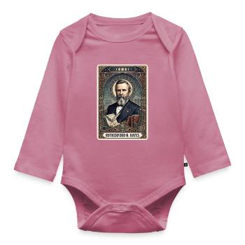 Rutherford B. Hayes Tarotkarte - Baby Bio-Langarm-Body - Mauve - Vorne