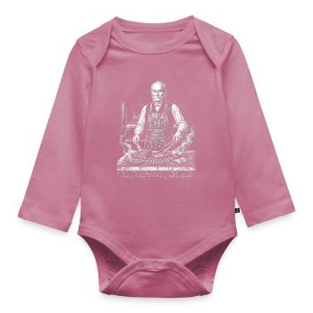 John Quincy Adams beim BBQ Grillen - Baby Bio-Langarm-Body - Mauve - Vorne