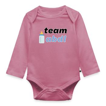 Team ABDL - Baby Bio-Langarm-Body - Mauve - Vorne