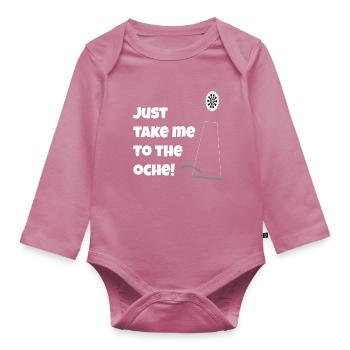 Just take me to the Oche  - Baby Bio-Langarm-Body - Mauve - Vorne