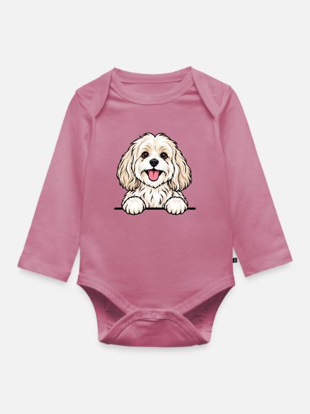 Havaneser - Baby Bio-Langarm-Body - Mauve