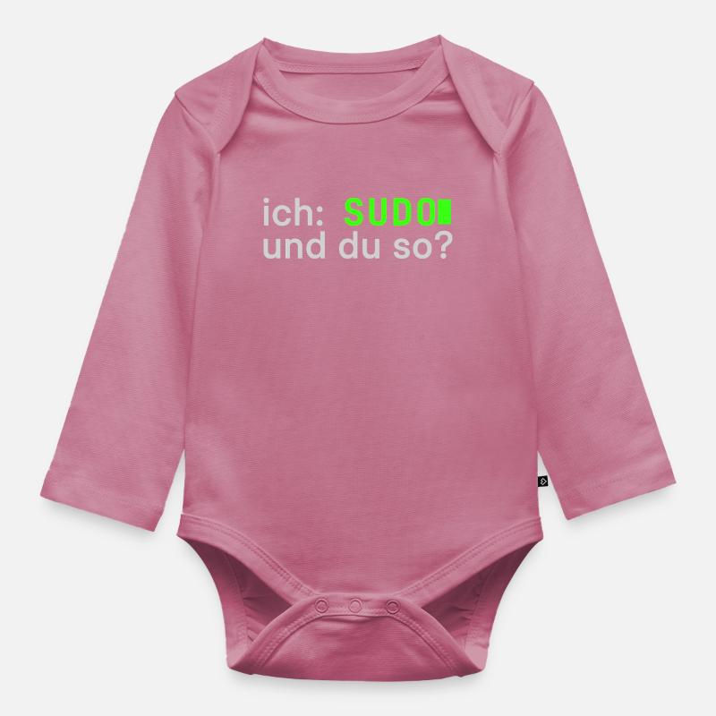 ich: SUDO und du so? Linux Spruch - Programmierer - Baby Bio-Langarm-Body - Mauve