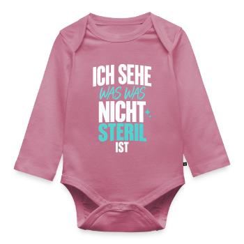 ZFA Hygieneblick ICH SEHE WAS WAS NICHT STERIL IST - Baby Bio-Langarm-Body - Mauve - Vorne