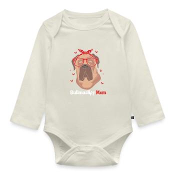 Bullmastiff - Baby Bio-Langarm-Body - Naturweiß - Vorne