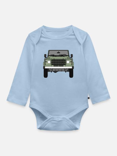 Verteidiger - Front - Baby Bio-Langarm-Body - Hellblau