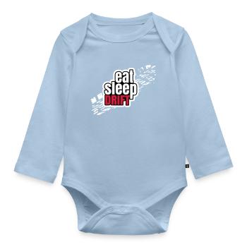 Eat Sleep Drift - Baby Bio-Langarm-Body - Hellblau - Vorne