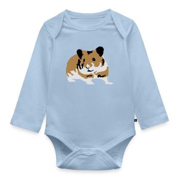 hamster - Body Bébé bio manches longues - bleu clair - Devant