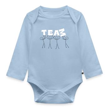 Team - Baby Bio-Langarm-Body - Hellblau - Vorne