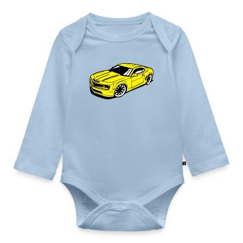 Camaro - Organic Longsleeve Baby Bodysuit - light blue - Front
