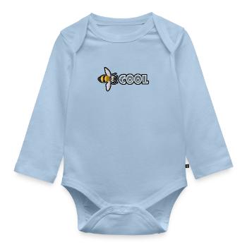 BEE COOL (horizontal) - Baby Bio-Langarm-Body - Hellblau - Vorne
