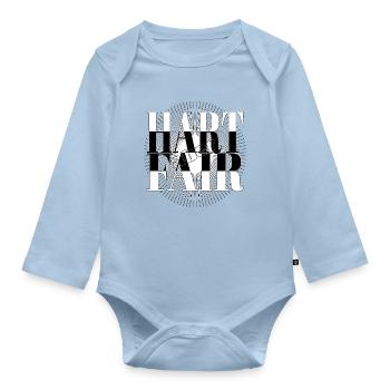 HART aber FAIR - Baby Bio-Langarm-Body - Hellblau - Vorne