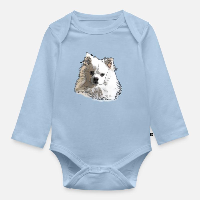 Sharp - Organic Longsleeve Baby Bodysuit - light blue