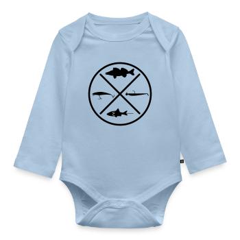 Zander - Baby Bio-Langarm-Body - Hellblau - Vorne