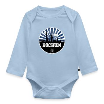 Bochum Skyline Heimspiel - Baby Bio-Langarm-Body - Hellblau - Vorne