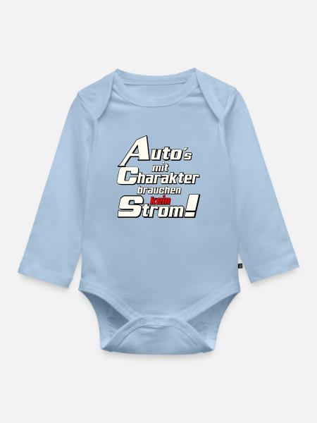 Auto Tuning Schrauber Kult Auto mit charakter (25) - Baby Bio-Langarm-Body - Hellblau