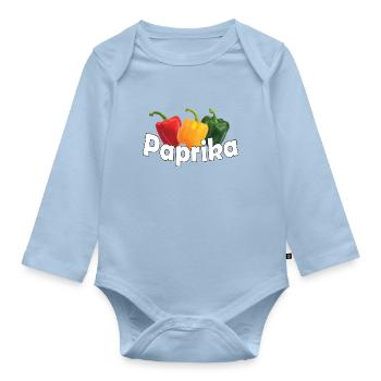 Paprika - Organic Longsleeve Baby Bodysuit - light blue - Front