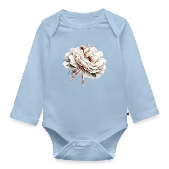 Balletttänzerin mit Tutu - Baby Bio-Langarm-Body - Hellblau - Vorne