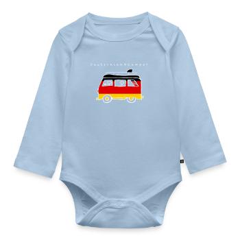 DeutschlandCamper - Baby Bio-Langarm-Body - Hellblau - Vorne