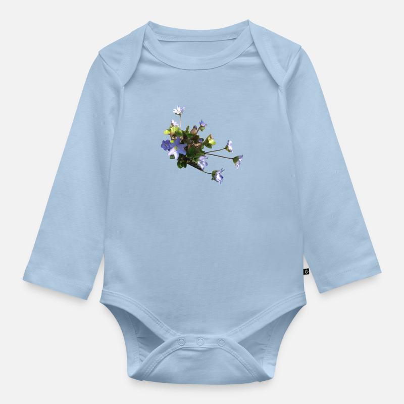 Leberblümchen - Baby Bio-Langarm-Body - Hellblau