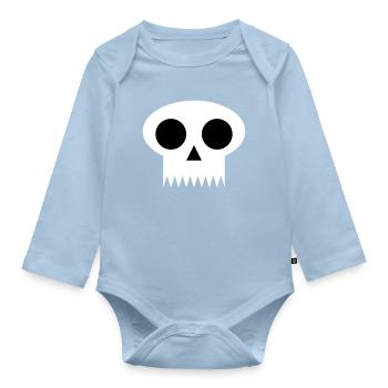 saké - Body Bébé bio manches longues - bleu clair - Devant