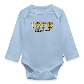 1978 Vintage Retro – Cassette – Cool Olds - Body Bébé bio manches longues - bleu clair - Devant