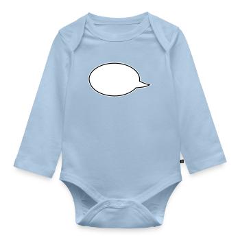 Speech Bubbles Comic Links - Organic Longsleeve Baby Bodysuit - light blue - Front
