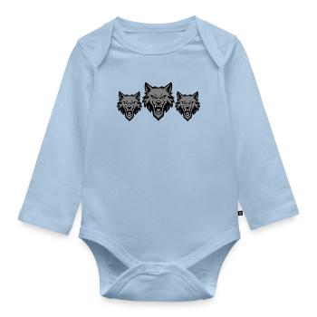 Wolf Team Rudel - Baby Bio-Langarm-Body - Hellblau - Vorne