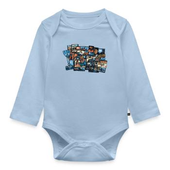 THE BLUES ROAD #2 - sound & vision - Organic Longsleeve Baby Bodysuit - light blue - Front