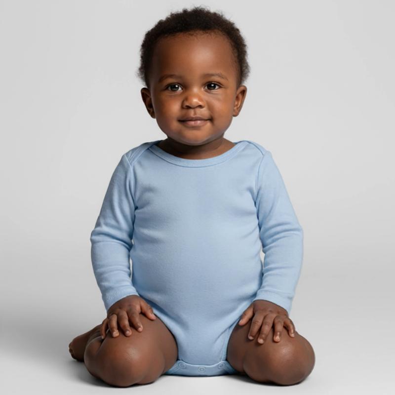 OLD POSTCODE POSTCODE RETRO 4000 DÜSSELDORF - OLD Organic Longsleeve Baby Bodysuit