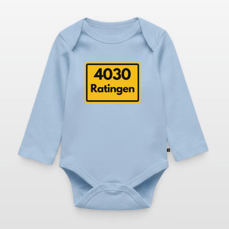 OLD POSTCODE ZIP CODE RETRO 4030 RATINGEN Organic Longsleeve Baby Bodysuit