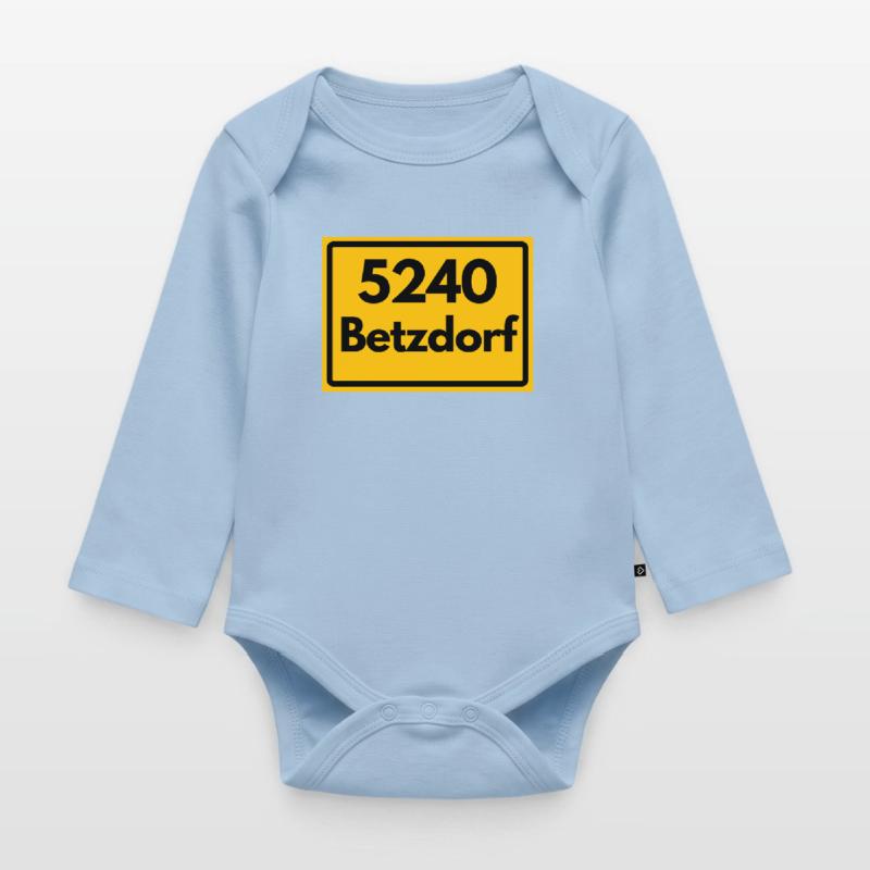 OLD POSTCODE POSTCODE RETRO 5240 BETZDORF Organic Longsleeve Baby Bodysuit