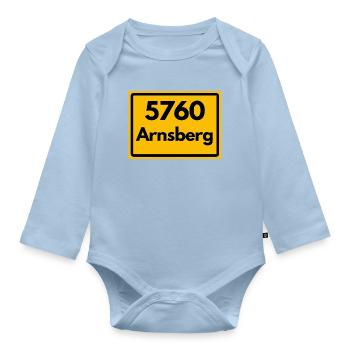 OLD POSTCODE POSTCODE RETRO 5760 ARNSBERG - Organic Longsleeve Baby Bodysuit - light blue - Front