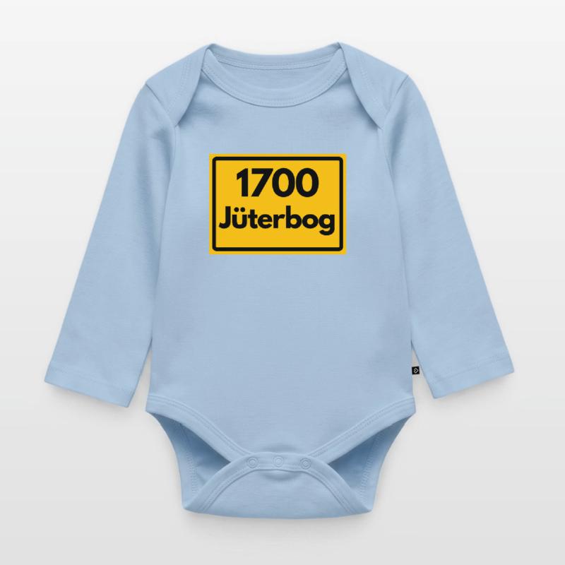 OLD POSTCODE POSTCODE RETRO 1700 JÜTERBOG HEIMAT Organic Longsleeve Baby Bodysuit