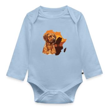 Ridgeback rhodésien - Body Bébé bio manches longues - bleu clair - Devant