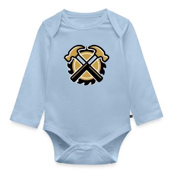 Zimmermann Hammer Logo - Organic Longsleeve Baby Bodysuit - light blue - Front
