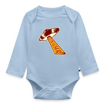 Ufo Alien Get In Loser Lustig Ufo Entführung Zitat - Baby Bio-Langarm-Body - Hellblau - Vorne