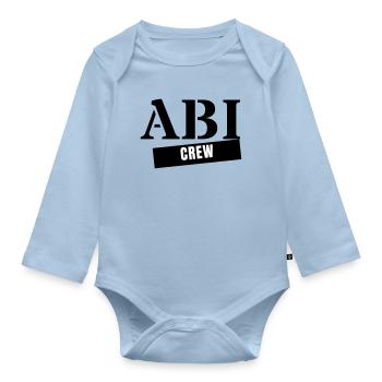 Abi Crew - Abitur Graduation Year Abitur Trip - Organic Longsleeve Baby Bodysuit - light blue - Front