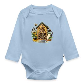 STEM HOUSE READY Pflanzen - Baby Bio-Langarm-Body - Hellblau - Vorne