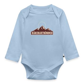 Bündner Härzbluetbündner - Baby Bio-Langarm-Body - Hellblau - Vorne