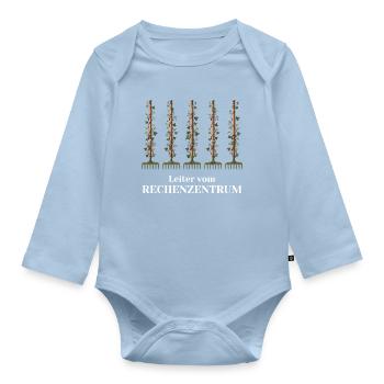 Leiter vom Rechenzentrum Gärtner - Baby Bio-Langarm-Body - Hellblau - Vorne