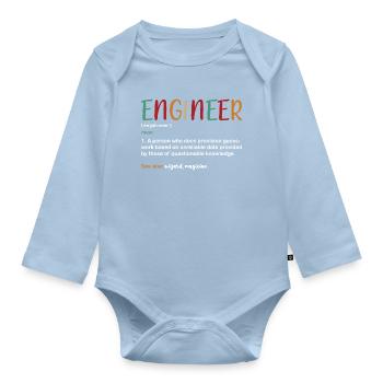 Ingenieur Student - Baby Bio-Langarm-Body - Hellblau - Vorne