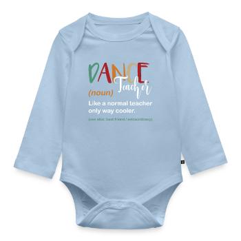 Tanzlehrer - Baby Bio-Langarm-Body - Hellblau - Vorne
