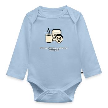 Meeting-Überlebens-Tasse - Baby Bio-Langarm-Body - Hellblau - Vorne
