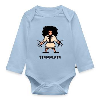 The 8-bit Struwwelpeter - Organic Longsleeve Baby Bodysuit - light blue - Front